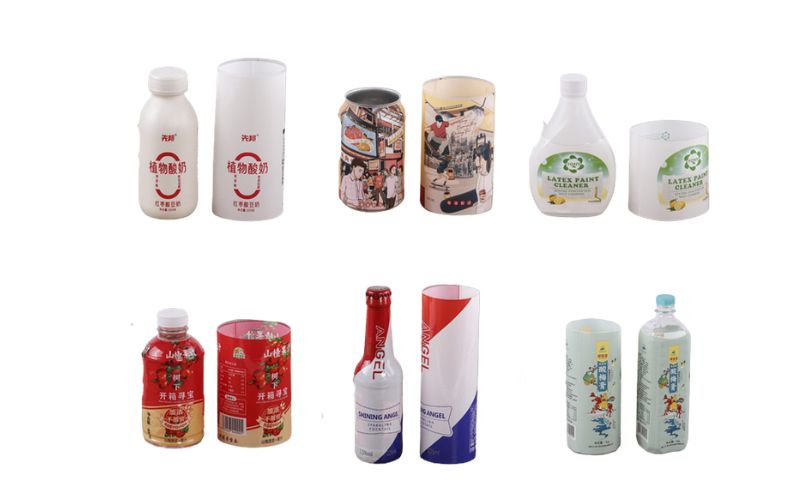 PVC PET 필름 수축 슬리브 라벨 절단기 (음료 병 포장용, 배터리 포함) QP-350