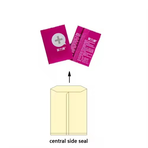 라미네이트 필름을 사용하는 센터 씰 파우치 제조기 - 더블 서보 MJ-350A (쉬안하이 제조사)