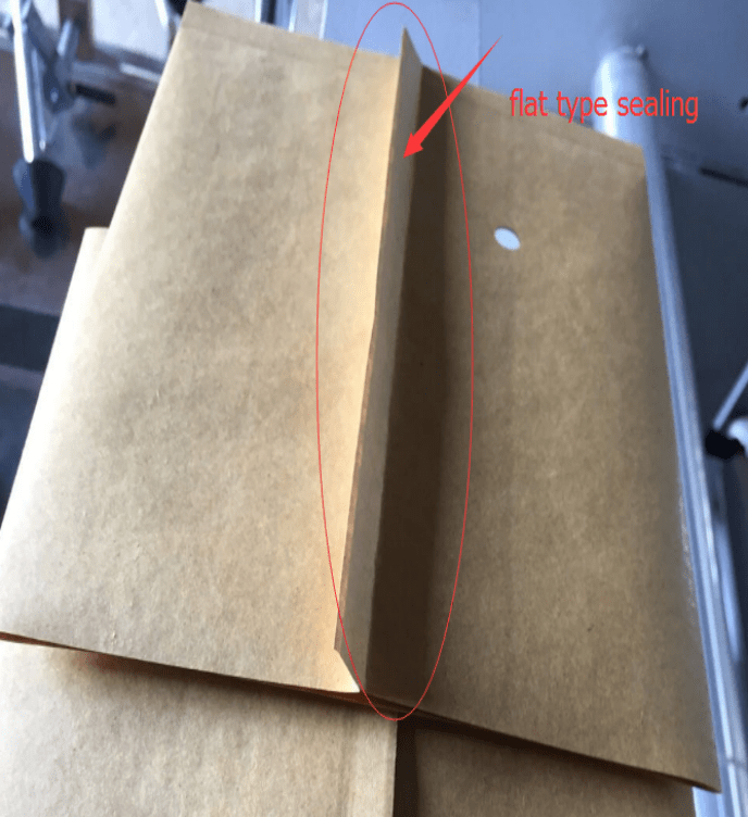 라미네이트 필름을 사용하는 센터 씰 파우치 제조기 - 더블 서보 MJ-350A (쉬안하이 제조사)