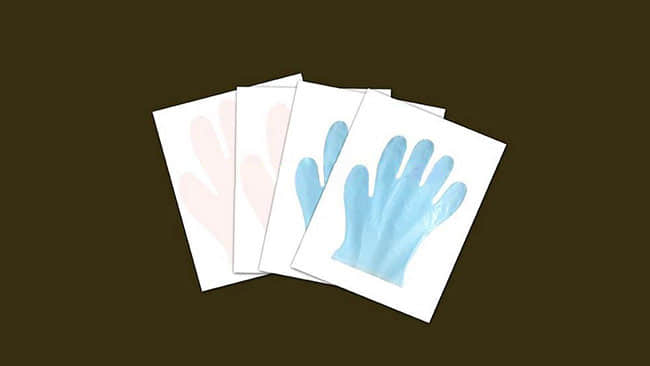 의료 또는 미용실용 일회용 종이 부착 장갑 제조기