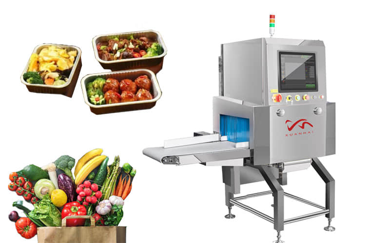 100% X선 금속 검사기 공장 식품 안전 금속 유리 탐지기 산업