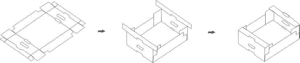 과일 및 채소 상자 접기 및 성형을 위한 자동 종이 과일 상자 제조기