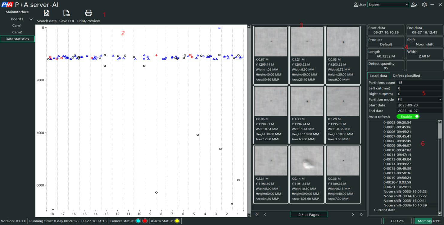 자동 부직포 품질 검사 되감기 기계